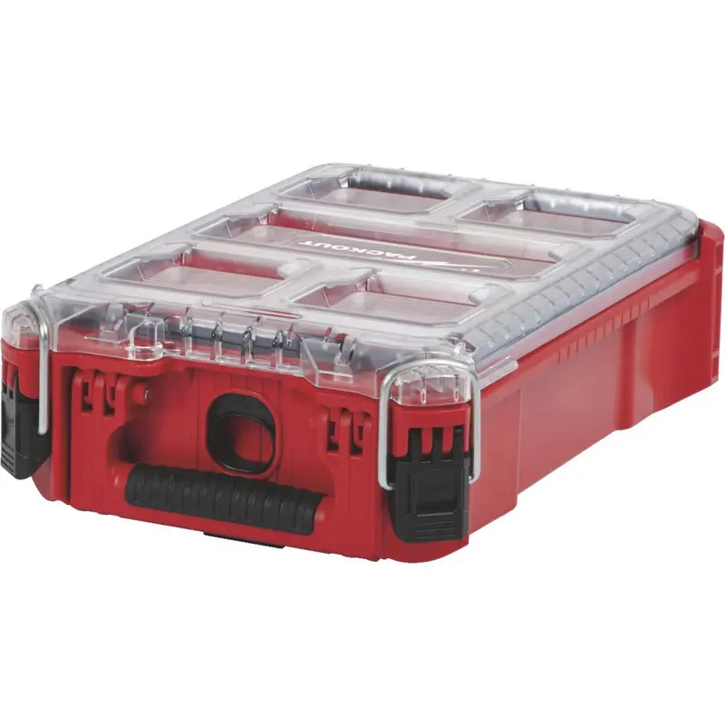 Milwaukee Packout 9.75 In. W X 4.50 In. H X 15.25 In. L Compact Small Parts Organizer With 5 Bins 1