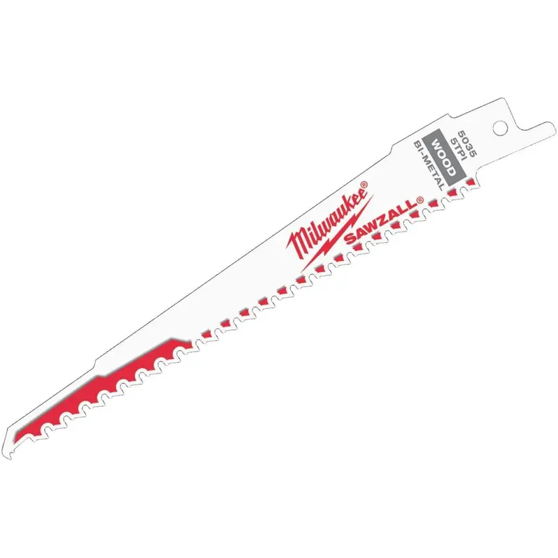 Milwaukee Sawzall 6 In. 5 Tpi Wood W/Nails Reciprocating Saw Blade (5-Pack) 1