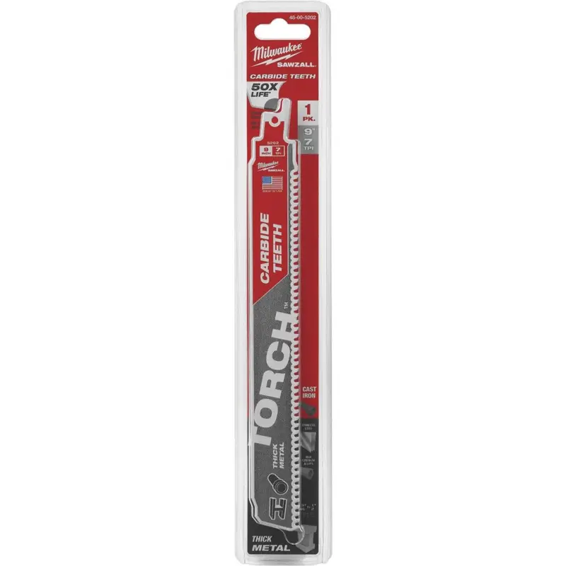 Milwaukee Sawzall The Torch 9 In. 7 Tpi Metal Demolition Reciprocating Saw Blade With Carbide Teeth 1