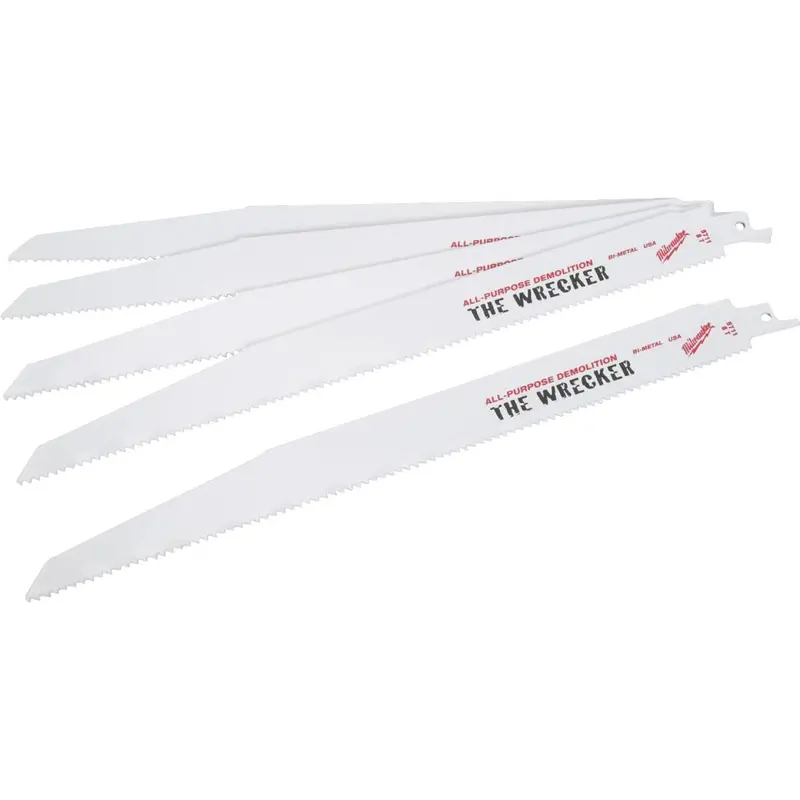 Milwaukee Sawzall The Wrecker 12 In. 7/11 Tpi Multi-Material Demolition Reciprocating Saw Blade (5-Pack) 1