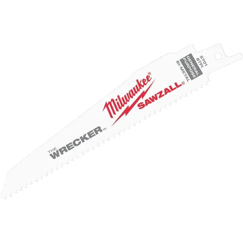 Milwaukee Sawzall The Wrecker 6 In. 7/11 Tpi Multi-Material Demolition Reciprocating Saw Blade (5-Pack) 1