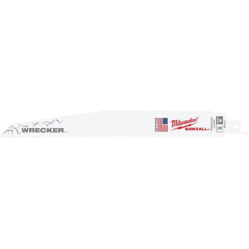 Milwaukee Sawzall The Wrecker 9 In. 7/11 Tpi Multi-Material Demolition Reciprocating Saw Blade 1