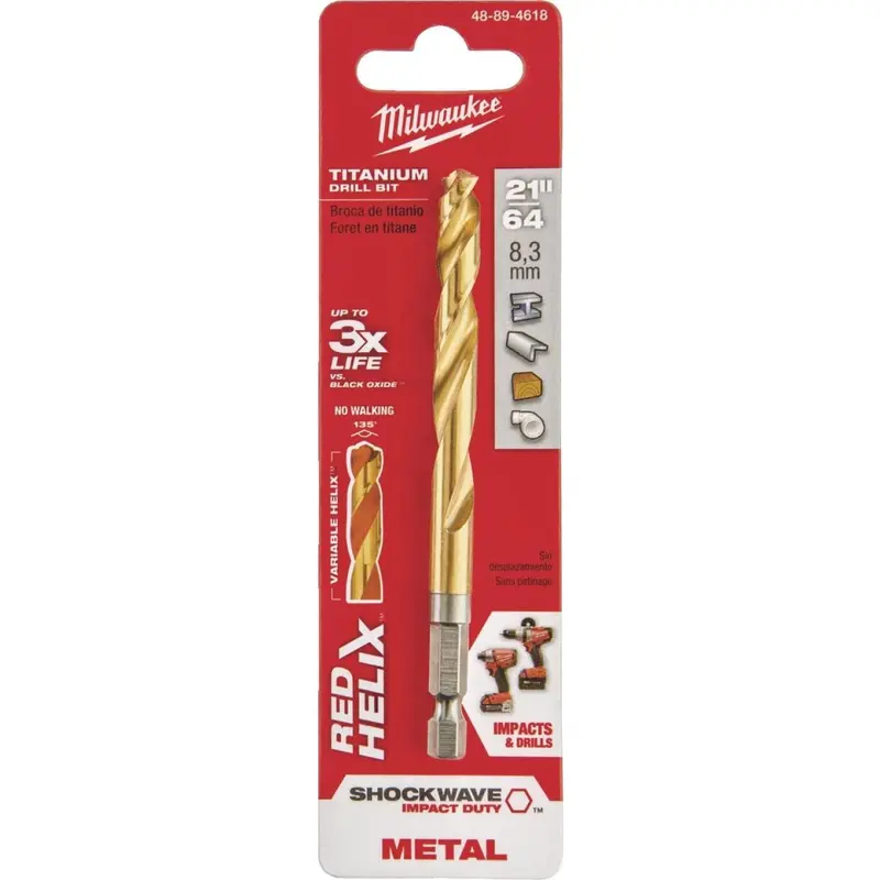 Milwaukee Shockwave Impact Duty 21/64 In. Titanium Hex Shank Drill Bit 1