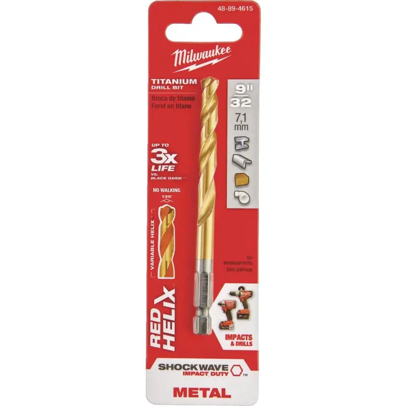 Milwaukee Shockwave Impact Duty 9/32 In. Titanium Hex Shank Drill Bit 1