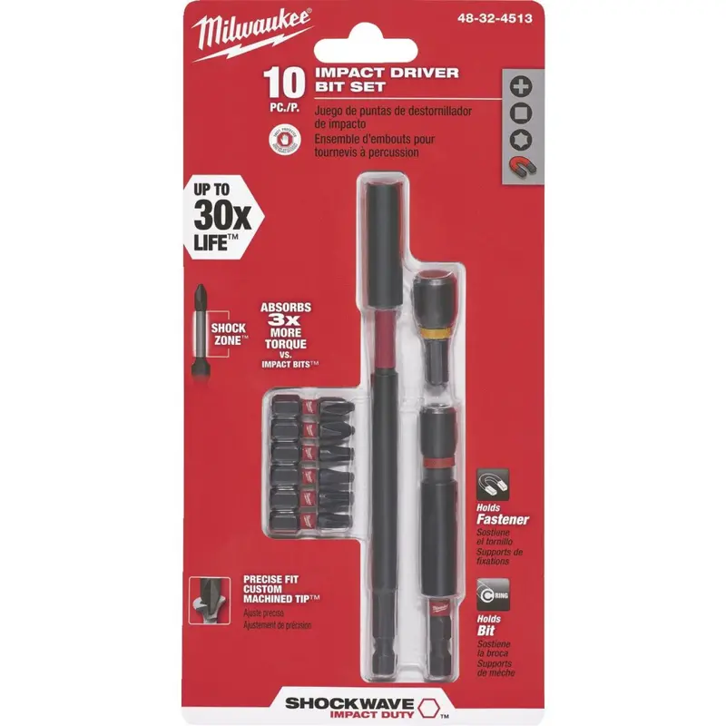 Milwaukee Shockwave Impact Screwdriver Bit Set (10-Piece) 1