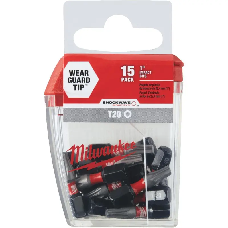Milwaukee Shockwave T20 Torx 1 In. Insert Impact Screwdriver Bit (15-Pack) 1