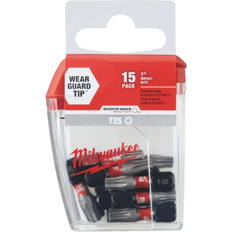 Milwaukee Shockwave T25 Torx 1 In. Insert Impact Screwdriver Bit (15-Pack) 1