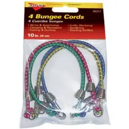 Mini Bungee Cord, 10-In., 4-Pk. 1