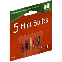 Mini Christmas Lights Replacement Bulb, For 50, 100 & 150-Light Sets, Multi-Color, 2.5-Volt 1