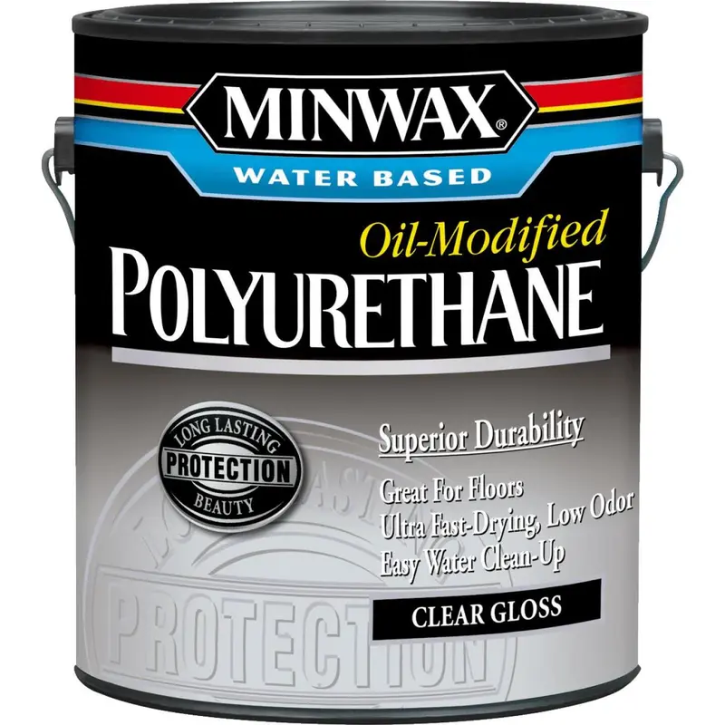 Minwax Gloss Water Based Oil-Modified Interior Polyurethane, 1 Gal. 1