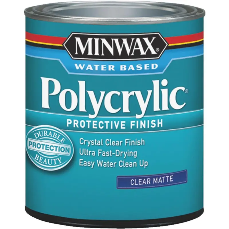 Minwax Polycrylic 1/2 Pt. Matte Water Based Protective Finish 1