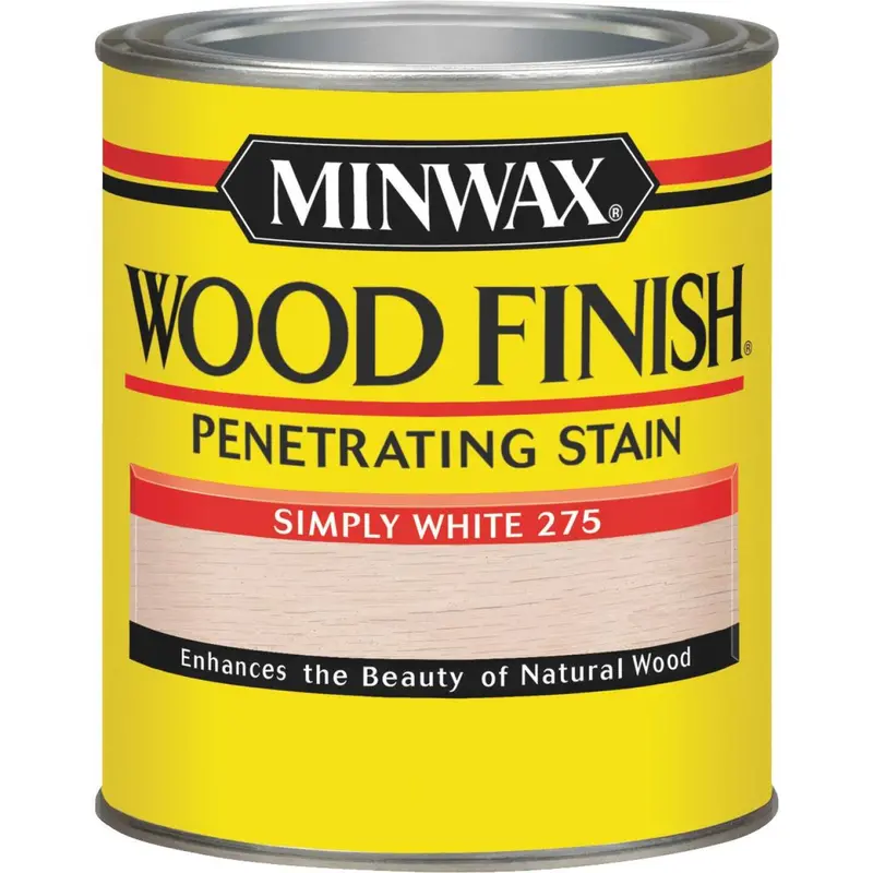 Minwax Wood Finish Penetrating Stain, Simply White, 1 Qt. 1