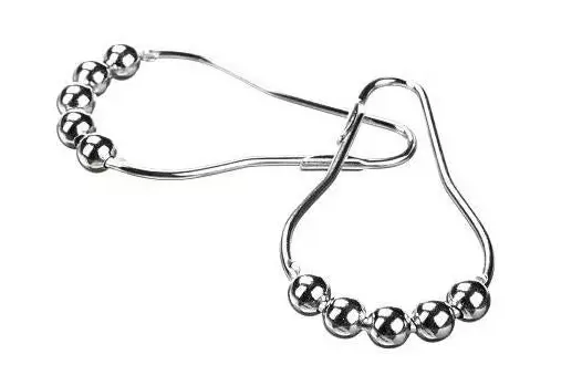 Moda At Home Chrome Roller Shower Curtain Hooks 1