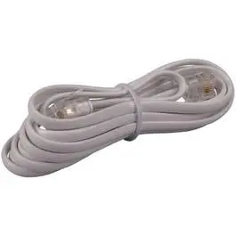 Modular Line Extension Cord, White, 7-Ft. 1