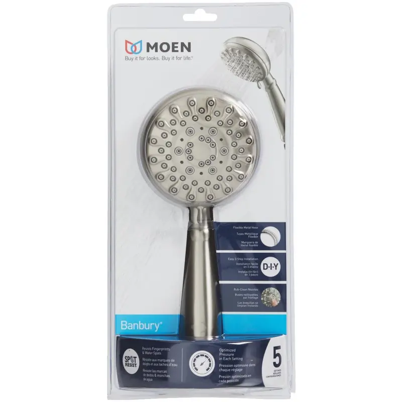 Moen Banbury 5-Spray 1.75 Gpm Handheld Shower, Brushed Nickel 1
