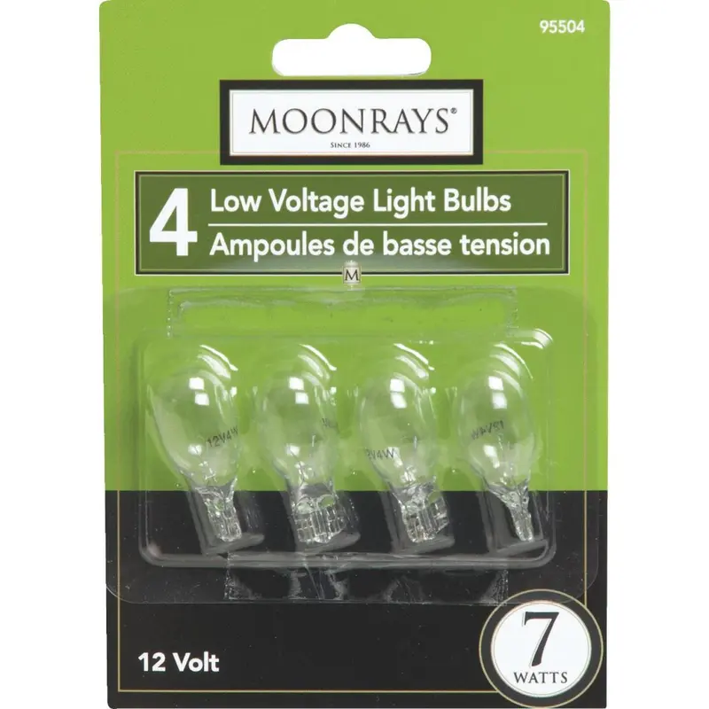 Moonrays 7W Clear T5 Wedge Base Landscape Low Voltage Light Bulb (4-Pack) 1
