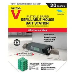 Mouse Bait Station, Refillable, 20-Ct. 1