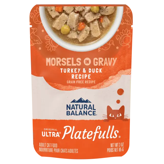 Natural Balance Platefulls Turkey & Duck Recipe Morsels In Gravy Cat Food 1