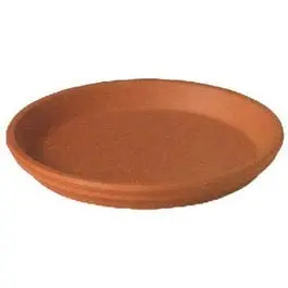 Natural Terra Cotta Saucer, Clay, 4 In. 1