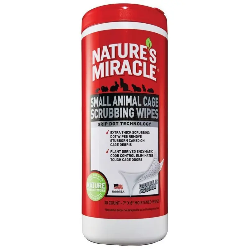 Nature's Miracle Small Animal Cage Scrubbing Wipes 1