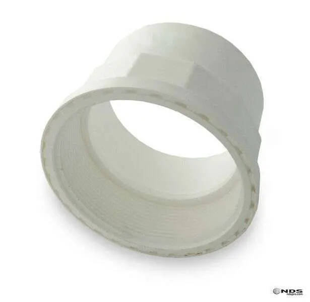 Nds 4" Pvc Female Adapter Hub X Fpt Solvent Weld Fitting 1