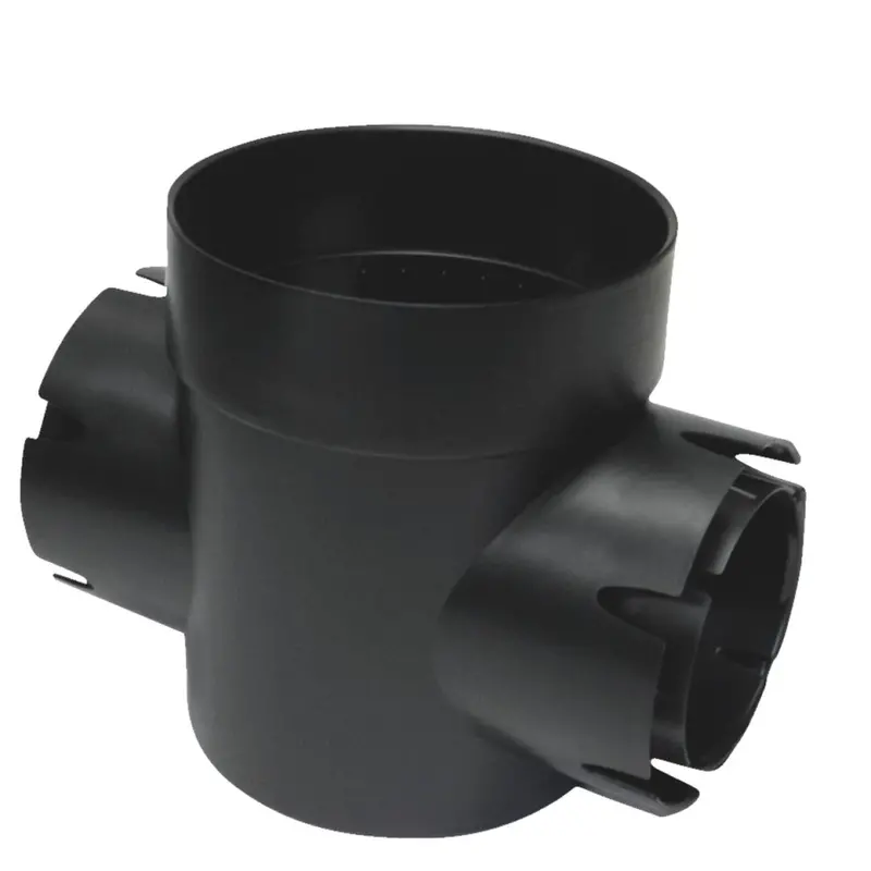 Nds 6 In. Black Spee-D, Round Catch Basin Outlet 1