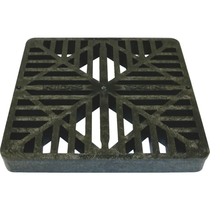 Nds 9 In. X 9 In. Black Polyolefin Square Grate 1