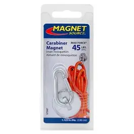 Neodymium Magnet With Carabineer Hook, 45-Lb. Pull 1