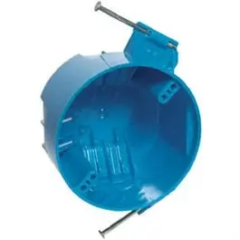 New Work Ceiling Box, Deep Blue Pvc, 4-In. Diam. X 2-1/4-In. 1