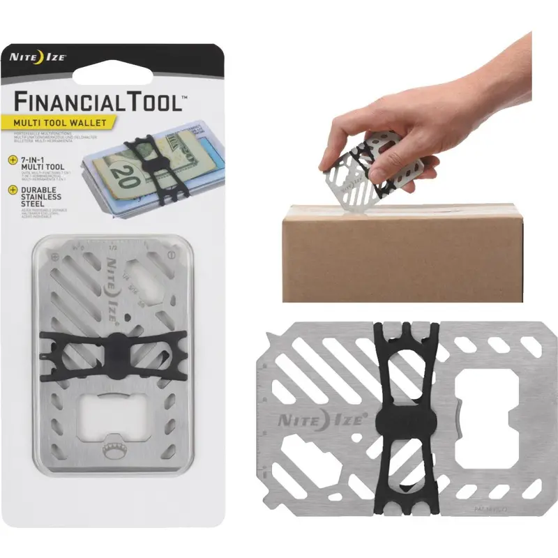 Nite Ize Financial Tool 7-In-1 Stainless Steel Multi-Tool 1