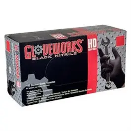 Nitrile Gloves, Heavy-Duty, Black, Large, 100-Ct. 1