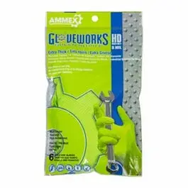 Nitrile Gloves, Heavy-Duty, Green, One Size, 6-Ct. 1