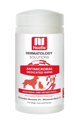 Nootie Dermatology Solutions Antimicrobial Medicated Wipes For Dogs & Cats 1