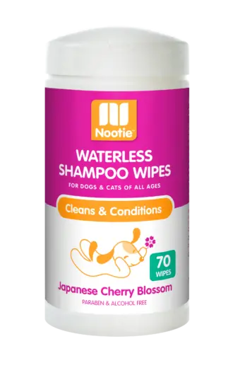 Nootie Japanese Cherry Blossom Waterless Shampoo Wipes For Dogs & Cats 1