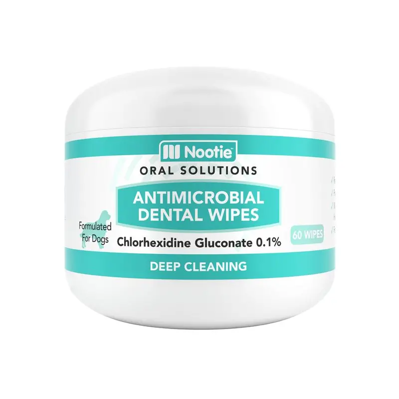 Nootie Medicated Antimicrobial Dental Wipes For Dogs 1