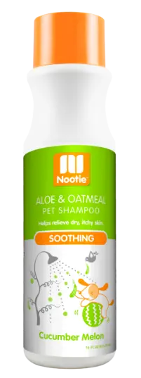 Nootie Soothing Aloe & Oatmeal Cucumber Melon Shampoo For Dogs 1