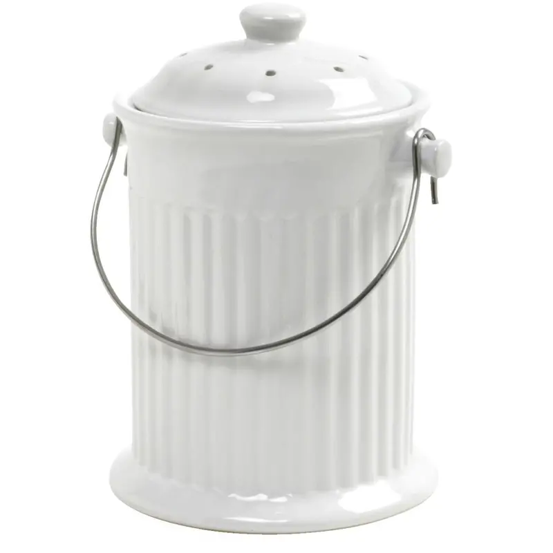 Norpro 1 Gallon Ceramic Compost Keeper 1
