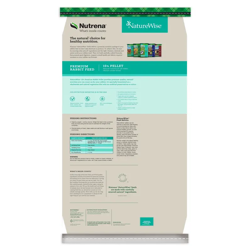 Nutrena® Naturewise® 15% Premium Rabbit Feed 1