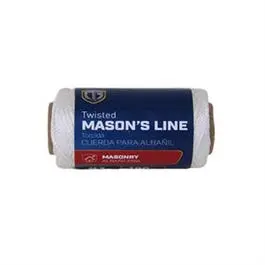Nylon Mason Line Twine, Twisted, White, #1 X 100-Ft. 1