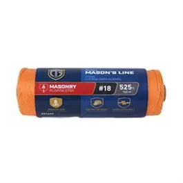 Nylon Mason Line, Twisted, Orange, #18 X 525-Ft. 1
