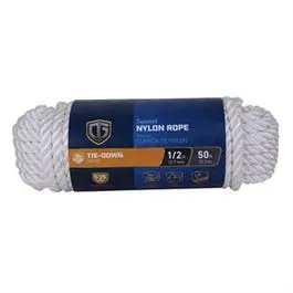 Nylon Rope, Twisted, White, 1/2-In. X 50-Ft. 1