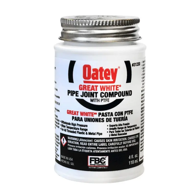 Oatey® 4 Oz. Great White® Pipe Joint Compound With Ptfe 1