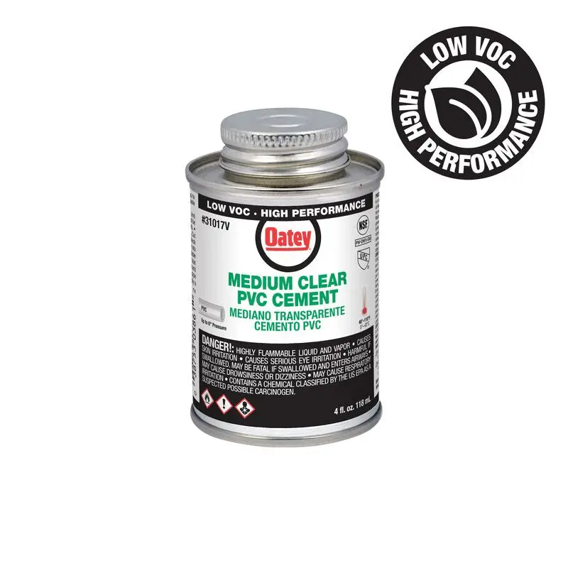 Oatey® Pvc Medium Bodied Fast Set Clear Cement 1