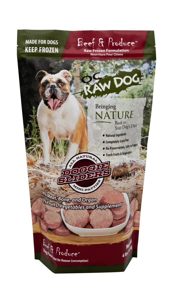 Oc Raw Dog Frozen Beef & Produce Sliders 1