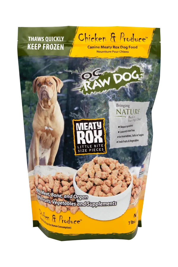 Oc Raw Dog Frozen Chicken & Produce Meaty Rox 2