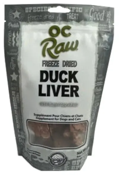 Oc Raw Freeze Dried Duck Liver Dog Treats 1