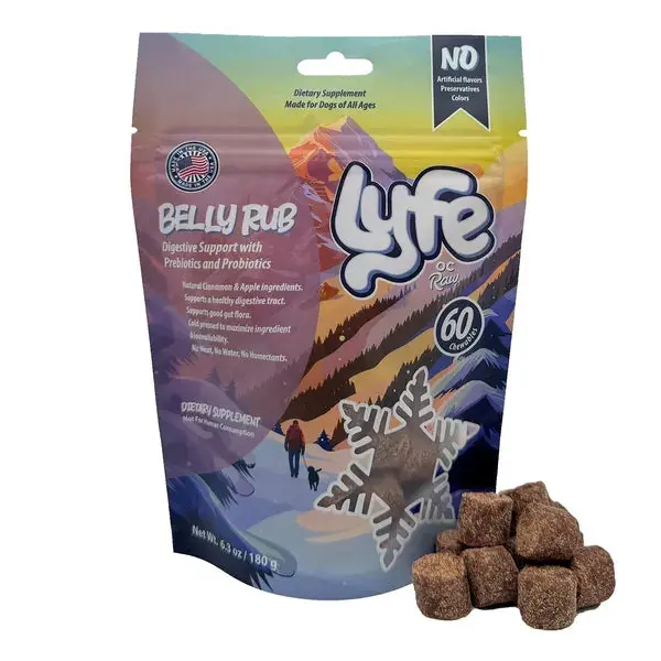 Oc Raw Lyfe Belly Rub Digestive Support With Prebiotics And Probiotics Dog Treats 1