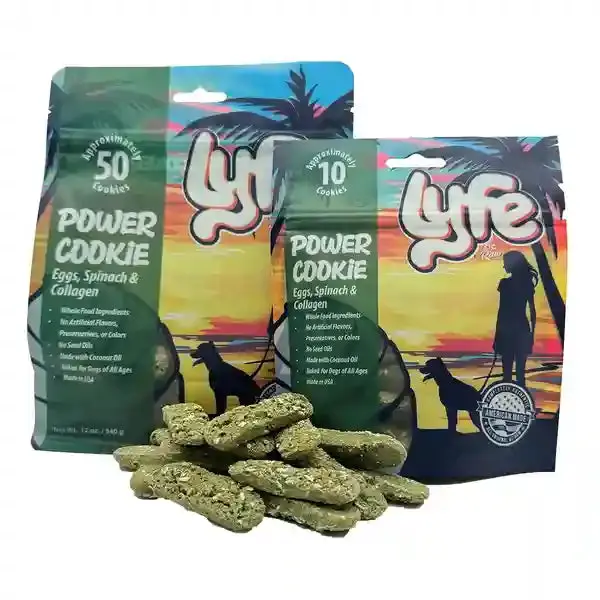 Oc Raw Lyfe Power Cookie Eggs, Spinach & Collagen Dog Treats 1