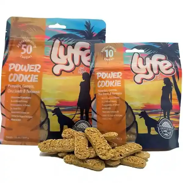 Oc Raw Lyfe Power Cookie Pumpkin, Carrots, Chia Seeds & Turmeric Dog Treats 1