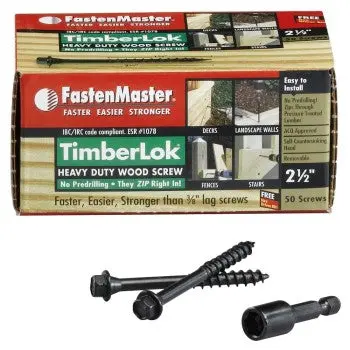 Omg Fmtlok212-50 Timberlock Heavy-Duty Wood Screws ~ 2.5 1